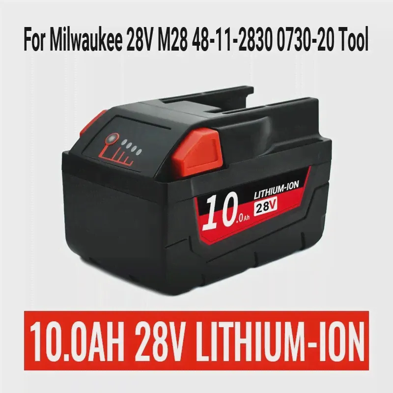28V 10.0Ah M28 Для Milwaukee Аккумуляторная батарея Li-Ion Vervangende Аккумуляторная Батарея Для Milwaukee 28V M28 48-11-2830 0730-20 Инструмент