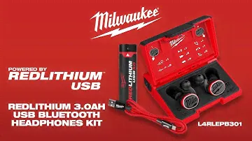 Milwaukee REDLITHIUM 3.0Ah USB Bluetooth Headphones Kit - L4RLEPB301