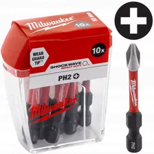 Биты Milwaukee Bit Shockwave PH2, 10шт.