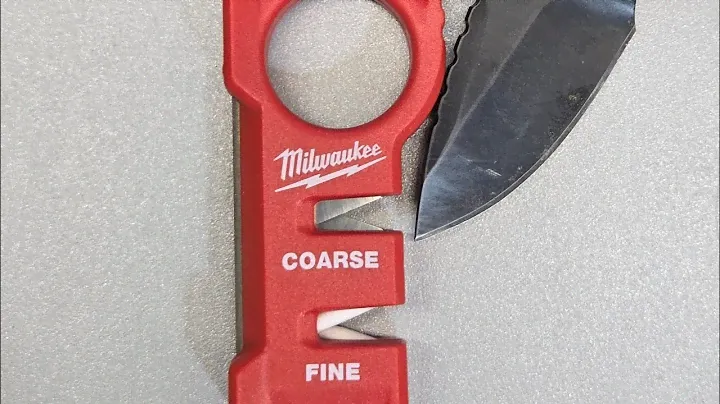 Milwaukee Compact Knife Sharpener did well with my Kershaw Knife that spent last winter in my yard.