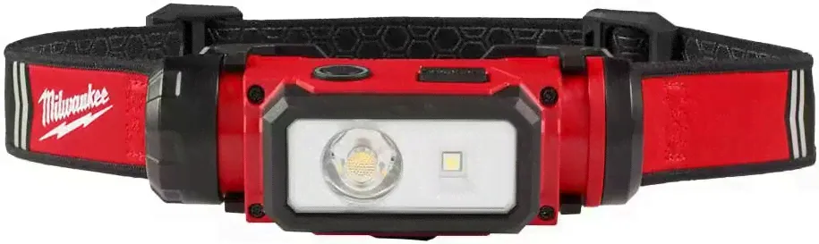 Налобный фонарь в каске Milwaukee Redlithium USB, 5 режимов вывода, съемный, 4 зажима для каски и резиновая ручка, падение с высоты 6 футов и степень