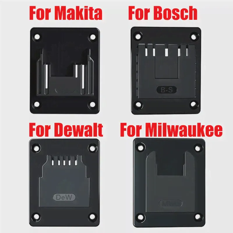 1 шт. Держатель Станка, Стеллаж для хранения Батареек Makita/Bosch/Dewalt/Milwaukee 18 В, Батареи, Настенный Кронштейн для инструментов, Крепежные устройства-0