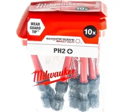 Насадка SHOCKWAVE PH2 50мм 10шт Milwaukee