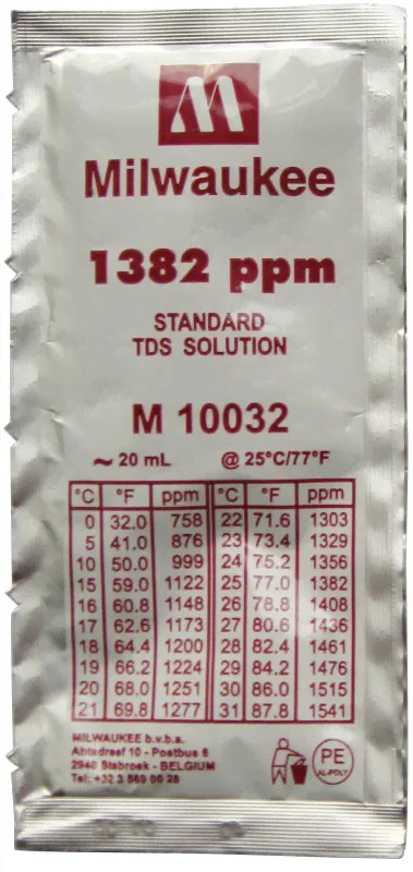 Калибровочный раствор для TDS метров 1382 ppm 20мл Milwaukee-0