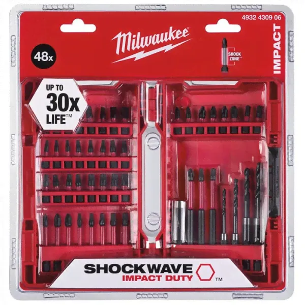 Набор бит Milwaukee 48шт Shockwave 4932430906